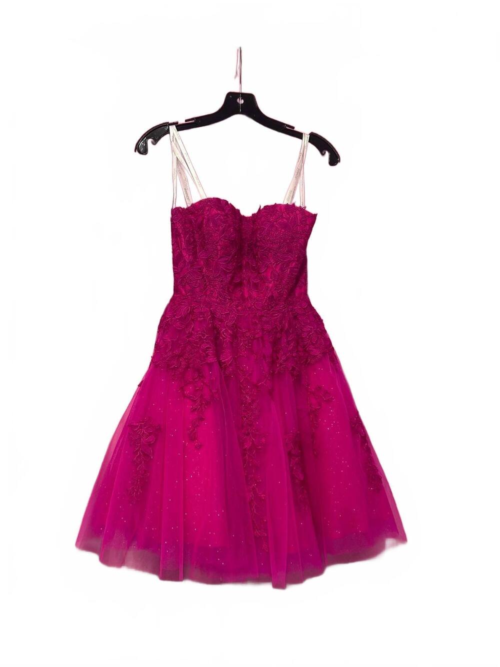 NEW JOVANI women's strapless mini dress in hot pink